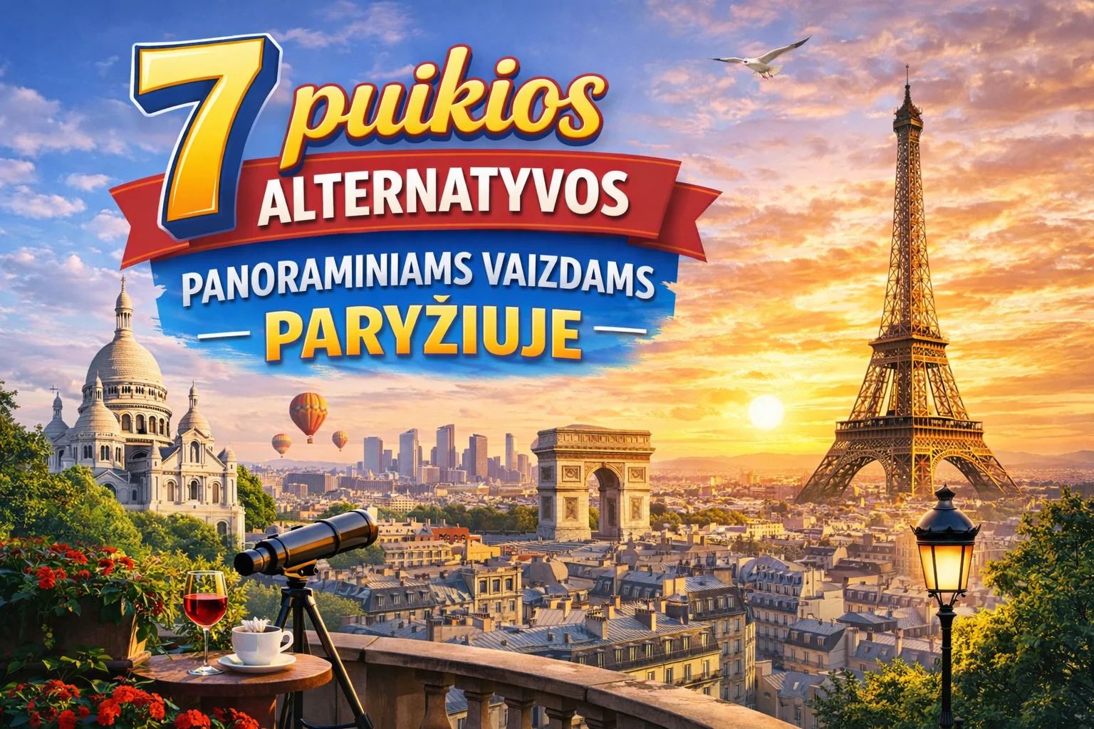 ></picture>Ką daryti, jei nebera bilieto į Eifelio bokštą? 7 puikios alternatyvos panoraminiams vaizdams Paryžiuje